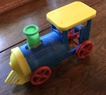  Balloon powered single cylinder air engine toy train  3d model for 3d printers