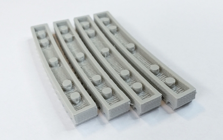 Modelo 3d de Lego tren de la curva de rack para impresoras 3d