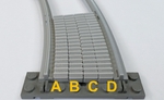  Lego train curved rack  3d model for 3d printers