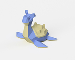  Low-poly lapras - dual extrusion version  3d model for 3d printers