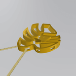 Modelo 3d de La hoja con la mariposa colgante para impresoras 3d