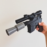 Modelo 3d de Han solo del dl-44 pesada pistola bláster - modelo 3d kit para impresoras 3d