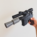  Han solo's dl-44 heavy blaster pistol - 3d model kit  3d model for 3d printers