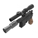  Han solo's dl-44 heavy blaster pistol - 3d model kit  3d model for 3d printers