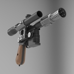  Han solo's dl-44 heavy blaster pistol - 3d model kit  3d model for 3d printers