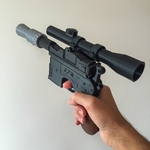  Han solo's dl-44 heavy blaster pistol - 3d model kit  3d model for 3d printers