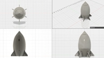  Tom's simple chunky rocket (for vase/spiralized mode) v1  3d model for 3d printers
