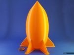 Modelo 3d de Tom simple grueso de cohetes (para el florero/spiralized modo) v1 para impresoras 3d
