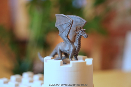 The Dragon for 3D-printable Modular Castle Playset