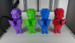 Modelo 3d de Low-poly de enlace de doble extrusión versión para impresoras 3d