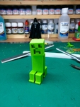 Modelo 3d de Minecraft creeper con cabeza giratoria para impresoras 3d