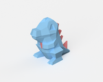  Low-poly totodile - dual extrusion version  3d model for 3d printers