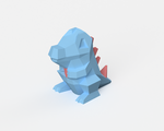 Modelo 3d de Low-poly totodile - doble extrusión versión para impresoras 3d