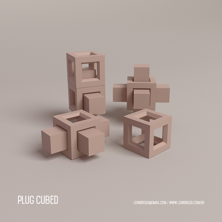  Plug cubed  3d model for 3d printers