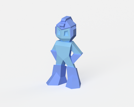 Low-Poly Megaman - Doble Extrusión versión