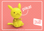 Modelo 3d de Pikachu seudo para impresoras 3d