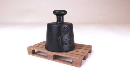  3d-printed scale model of eur pallet (made of wood-based filament)  3d model for 3d printers