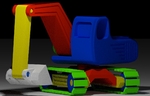 Modelo 3d de Excavadora para impresoras 3d