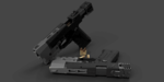 Modelo 3d de Cyberpunk 2077 militech vindicador de 9mm para impresoras 3d