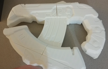 Modelo 3d de De tamaño completo halo pistola de plasma para impresoras 3d