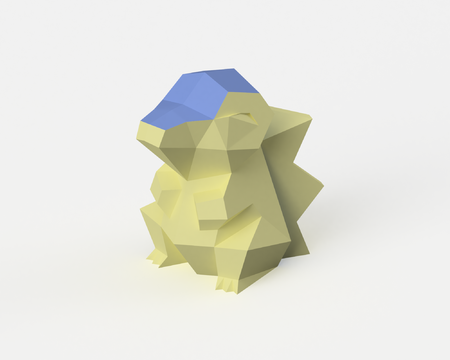Low-Poly Cyndaquil - Dual Extrusion version