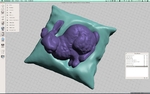 Modelo 3d de Stanford conejito descansando sobre una almohada para impresoras 3d