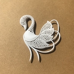  Swan jewelry brooch  3d model for 3d printers