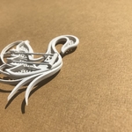 Modelo 3d de Swan broche de joyería para impresoras 3d