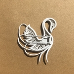 Modelo 3d de Swan broche de joyería para impresoras 3d