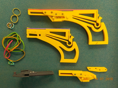 Modelo 3d de Pistolet à élastique -g2 - banda de goma de la pistola para impresoras 3d