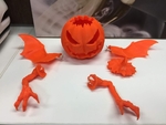  Flying jack-o-lantern  3d model for 3d printers