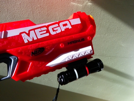  Nerf compatible rail flashlight mount  3d model for 3d printers