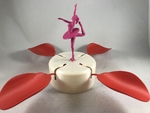  Ballerina in petals  3d model for 3d printers