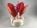  Ballerina in petals  3d model for 3d printers