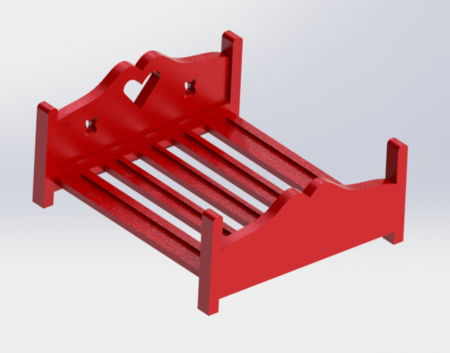  Dolls house bed  3d model for 3d printers