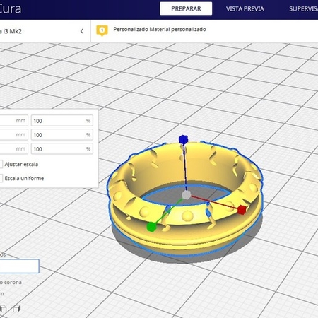 Modelo 3d de La corona del anillo para impresoras 3d