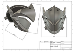  Genji helmet (overwatch)  3d model for 3d printers
