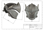 Modelo 3d de Genji casco (de supervisión) para impresoras 3d