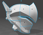 Modelo 3d de Genji casco (de supervisión) para impresoras 3d