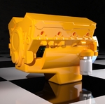 Modelo 3d de  escala 1:10 motor v8 de bloque se ajusta a más de 540 estilo rc motor para impresoras 3d