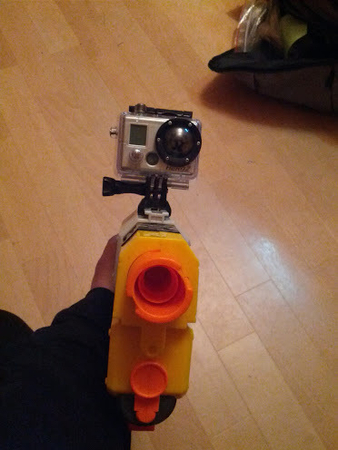 GoPro NERF rail mount with and without trapped nut