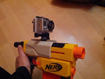  Gopro nerf rail mount with and without trapped nut  3d model for 3d printers