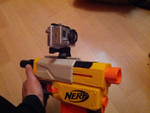 Modelo 3d de Gopro nerf para montaje en carril con y sin atrapado tuerca para impresoras 3d