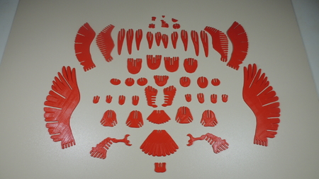  3d puzzle : red eagle  3d model for 3d printers