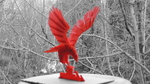  3d puzzle : red eagle  3d model for 3d printers