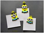  Minions keychain / paper clip / bag clip / money clip / bookmark / magnets  3d model for 3d printers