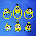  Minions keychain / paper clip / bag clip / money clip / bookmark / magnets  3d model for 3d printers