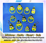  Minions keychain / paper clip / bag clip / money clip / bookmark / magnets  3d model for 3d printers