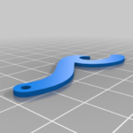  Wave keychain  3d model for 3d printers