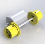 Modelo 3d de Slotcar rearaxle engranajes para impresoras 3d